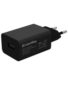 COLORWAY 1x USB/ síťová nabíječka/ 10W/ 100V-240V/ Černá