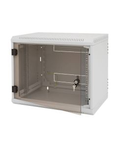 Triton 19" rozvaděč nástěnný jednodílný 6U/500mm celoskleněné dveře, s otvory pro ventilátory