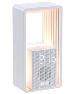IMMAX LED budík CALM/ relaxační zvuky/ 18W/ vstup 12V/1,5A/ výstup 10W (5V/2A)/ 3000K/ USB/ bílý