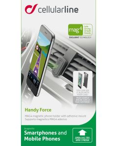 Magnetický nalepovací držák Cellularline MAG4 HANDY FORCE, černý
