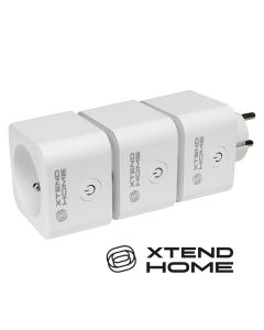 Xtend Home set 3x chytrá interní zásuvka, měření příkonu, správné spínání fáze, Tuya