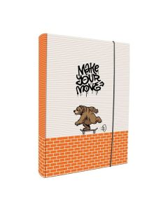 Box na sešity A5 - s gumou, Grizzly skate