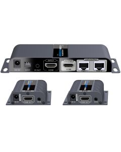 PremiumCord HDMI 1-2 splitter+extender po CAT6/6a/