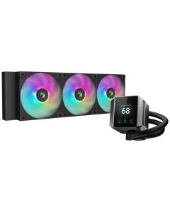 DEEPCOOL vodní chladič MYSTIQUE 360 ARGB / 3x120mm ARGB fan / dig. displej / Intel i AMD / černý