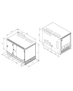 19' rozv.nást.12U/900x540mm+2U,server vpravo,černý