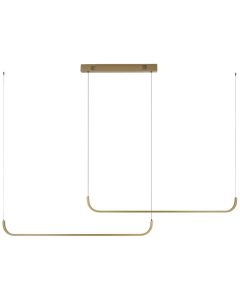 IMMAX NEO PATTINI SMART závěsné svítidlo dvojité 160-280cm, 53W, 3640lm zlaté Zigbee 3.0, TUYA