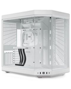 HYTE skříň Y70 Snow white / levé a přední sklo / Riser PCIe 4.0 / bez zdroje / 1x USB-C / 2x USB-A