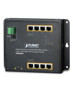 OPRAVENÉ - Planet WGS-4215-8P2S nástěnný PoE switch 8x1000B-T,2x SFP, Web/SNMP, 802.3at <200W,-40~75°C, fanless