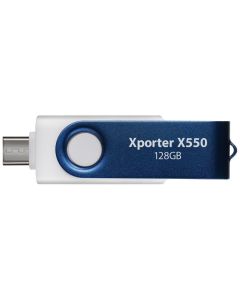 PATRIOT Xporter X550 128GB / USB Typ-A + USB Typ-C / USB 3.2 Gen 1 / bílo-modrá