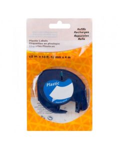 PRINTLINE kompatibilní páska s DYMO 59422, 12mm, 4m,černý tisk/bílý. p, LetraTag, plast.
