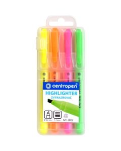 Zvýrazňovač Centropen 2822, sada 4 barev