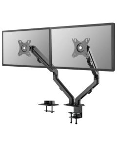 Neomounts FPMA-D650DBLACK/Držák displeje/na stůl/17-27"/svorka+průchodka/VESA 100X100/nosn.2x7kg/2 displeje/černý