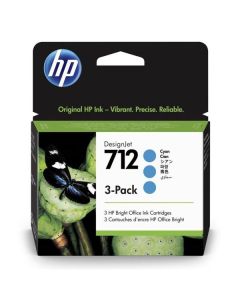 Cartridge HP 3ED77A , č. 712 - azurová, 3-pack