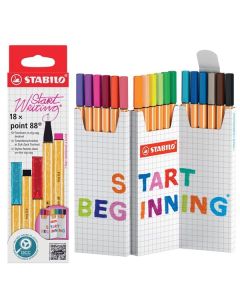 Liner STABILO point 88, Zick-Zack, sada 18 barev
