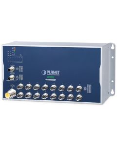 Planet Průmyslový L3 switch 16x  M12 konektory, IP40, -40+70°C, 24-110 VDC