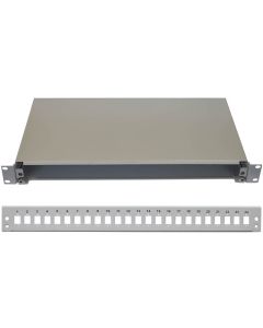 19" Optická vana 24xSC simplex včetně kazety šedá