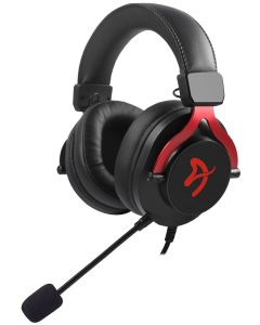AROZZI herní sluchátka ARIA Black-Red/ náhlavní/ 2x 3,5" jack/ redukce na 1x 3,5" jack/ odnímatelný mikrofon