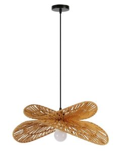 IMMAX BOHO MARIPOSA designové závěsné svítidlo, D50cm, E27, přírodní juta