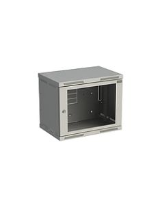 Rozvaděč nástěnný SENSA 9U 400mm, dveře sklo, RAL 7035, SENSA-9U-64-11-G