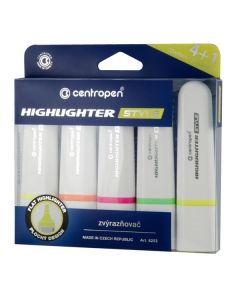 Zvýrazňovač Centropen 6252 Style, sada 4 barev