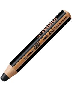 Stabilo Woody pastelka 3v1, černá, 5 ks