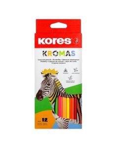 Trojhranné pastelky KROMAS, 3 mm / 12 barev