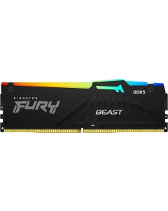Kingston FURY Beast/DDR5/64GB/6000MHz/CL40/4x16GB/RGB/Black