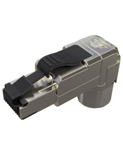 Solarix Konektor MPTL 90° RJ45 CAT6A STP samořezný SXRJ45-6A-STP-BK-SA-U