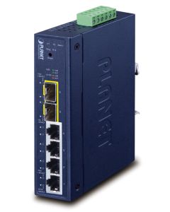 Planet IGS-4215-4T2S průmyslový L2 switch, 4x1Gb, 2x 1Gb SFP, dual 9-48VDC, -40~75°C, IP30