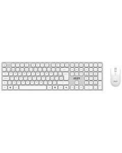 MSI set klávesnice s myší FORGE K210 Wireless Combo White/ bezdrátový/ bílostříbrný/ dobíjecí/ USB/ CZ+SK layout