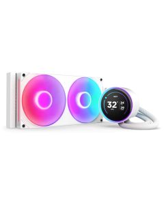 NZXT vodní chladič Kraken 280 ELITE RGB / 2x140mm RGB fan / 4-pin PWM / LCD disp. / 6 let