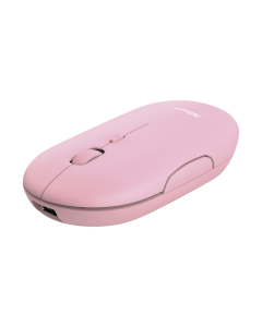 TRUST PUCK/Cestovní/Optická/1 600 DPI/USB+BT/Růžová