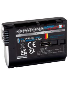 PATONA baterie pro foto Nikon EN-EL15C 2600mAh Li-Ion Platinum USB-C nabíjení