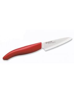KYOCERA keramický nůž s bílou čepelí/ 7,5 cm dlouhá čepel/ červená plastová rukojeť