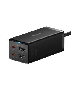 Baseus Nabíječka do sítě GaN5 Pro 2x USB-C/USB-A/HDMI 67W kabel 1.5m/USB-C kabel 1m černá