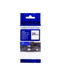 PRINTLINE kompatibílní páska s Brother TZE-S151, 24mm, černý tisk / průsvitná podklad, extra adhezivní
