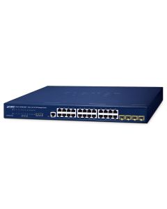 Planet GS-4210-24T4SR L2 switch, 24x 1Gb, 4x 1000/2500Mb SFP, QoS, fanless, 2x power-in (AC+DC)