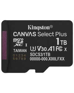 KINGSTON Canvas Select Plus Gen3 1TB microSDXC / A1 / up to  150MB/s  / bez adaptéru