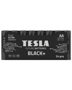 TESLA BLACK+ alkalická baterie AA (LR06, tužková, fólie) 24 ks