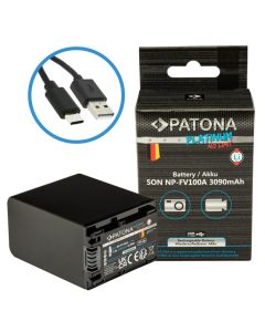 PATONA baterie pro foto Sony NP-FV100 3090mAh Li-Ion Platinum USB-C nabíjení