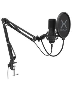 Krux mikrofon Edis 1000 / USB / rameno / montáž na stůl / černý