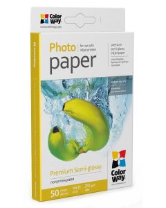 COLORWAY fotopapír/ premium semi-glossy 255g/m2, 10x15/ 50 kusů