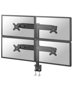 Neomounts FPMA-D700D4/Držák displeje/na stůl/19-30"/svorka/VESA 100X100/nosn. 4x8kg/4 displeje/černý