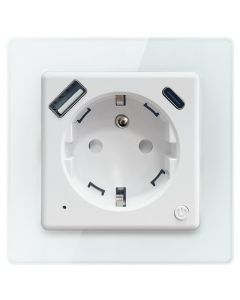 IMMAX NEO SMART chytrá vnitřní zásuvka Nexa s kolíkem (typ E)/ 1x USB/ 1x USB-C/ PD 20W/ Zigbee/ LIDL/ TUYA
