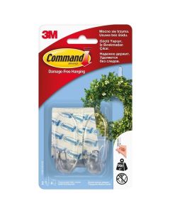 Háček samolepící 3M Command™ Medium, transp., 2 ks