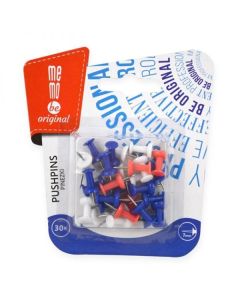Připínáčky Memobe, váleček, mix barev, 30 ks