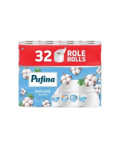 Toaletní papír Pufina Aquabond, 3vrstvý, 32 rolí