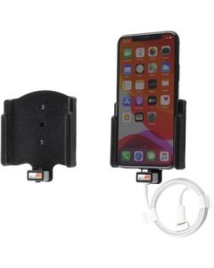 Brodit držák do auta na Apple iPhone 11 Pro v sametu, bez bouzdra, s průchodkou pro Lightning kabel