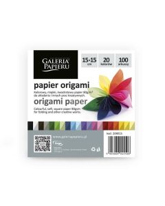 Papír na origami - 15 x 15 cm, mix barev, 100 ks