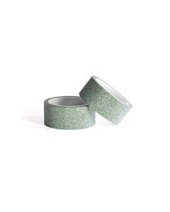 Designová lepicí páska 15 mm x 3m, zelená, 2 ks